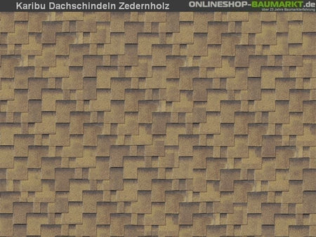 Karibu Dachschindeln Asymetrisch Zedernholz 2 Pakete