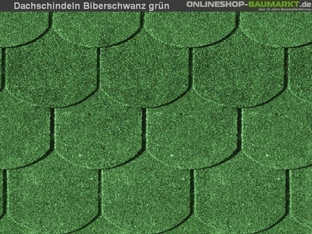 Karibu Dachschindeln Biberschwanz grün 27 Pakete