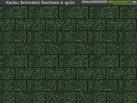 Karibu Dachschindeln Rechteck dunkelgrün 12 Pakete