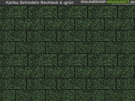 Karibu Dachschindeln Rechteck dunkelgrün 27 Pakete