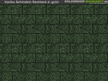 Karibu Dachschindeln Rechteck dunkelgrün 7 Pakete