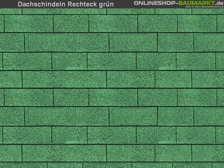 Karibu Dachschindeln Rechteck grün 27 Pakete