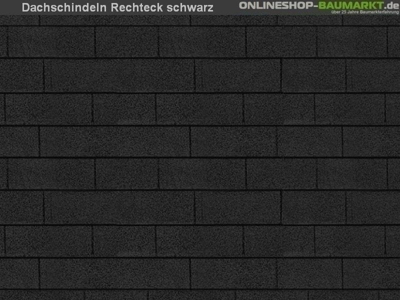 Karibu Dachschindeln Rechteck schwarz 16 Pakete