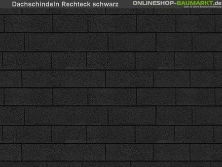 Karibu Dachschindeln Rechteck schwarz 19 Pakete