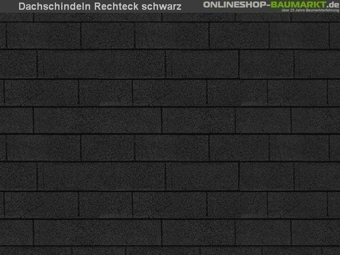 Karibu Dachschindeln Rechteck schwarz 2 Pakete