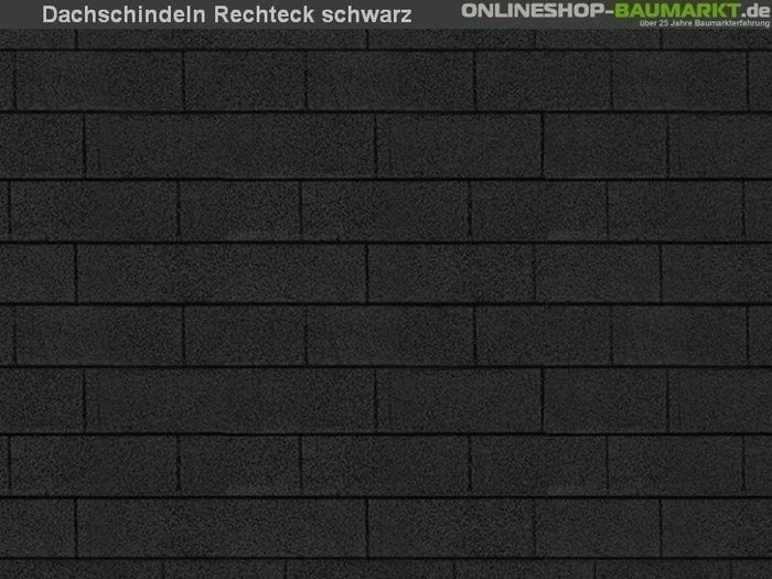 Karibu Dachschindeln Rechteck schwarz 6 Pakete