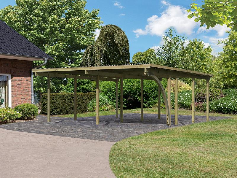 Karibu Doppelcarport ECO 2 Variante B kdi