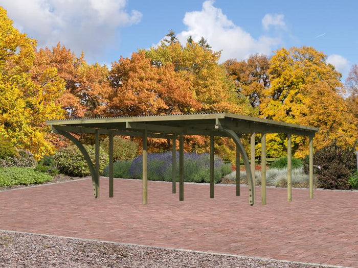 Karibu Doppelcarport ECO 2 Variante C kdi