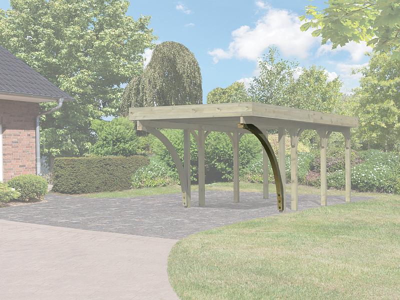 Karibu Einfahrtsbogen aus Leimholz kdi für Carport