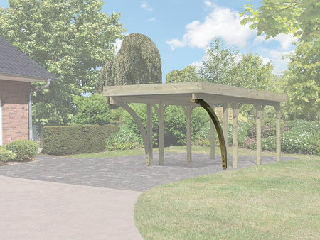 Karibu Einfahrtsbogen aus Leimholz kdi für Carport