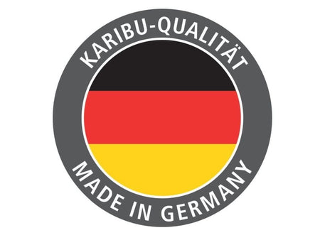 Karibu Fasssauna 3 inkl. 9 kW Ofen externe Steuerung - 38 mm mit Vorraum