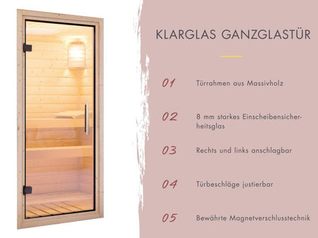 Karibu Fasssauna  Asymmetrisch 3, ohne Saunaofen