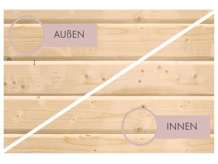 Karibu Fasssauna  Asymmetrisch 3, ohne Saunaofen