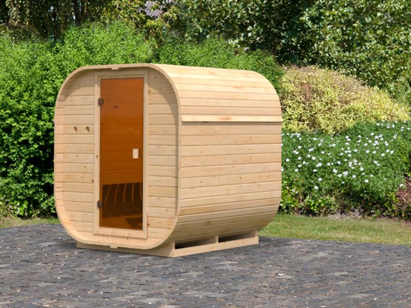 Karibu Fasssauna Quadro 1 ohne Ofen - 38 mm
