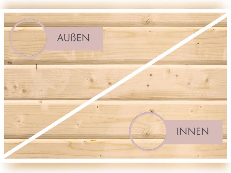 Karibu Fasssauna Quadro 1 ohne Ofen - 38 mm