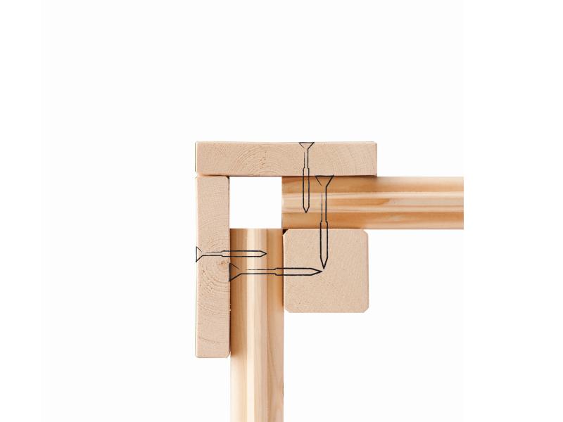 Karibu Gartenhaus Kandern 2 natur mit Anbaudach 2,35 m