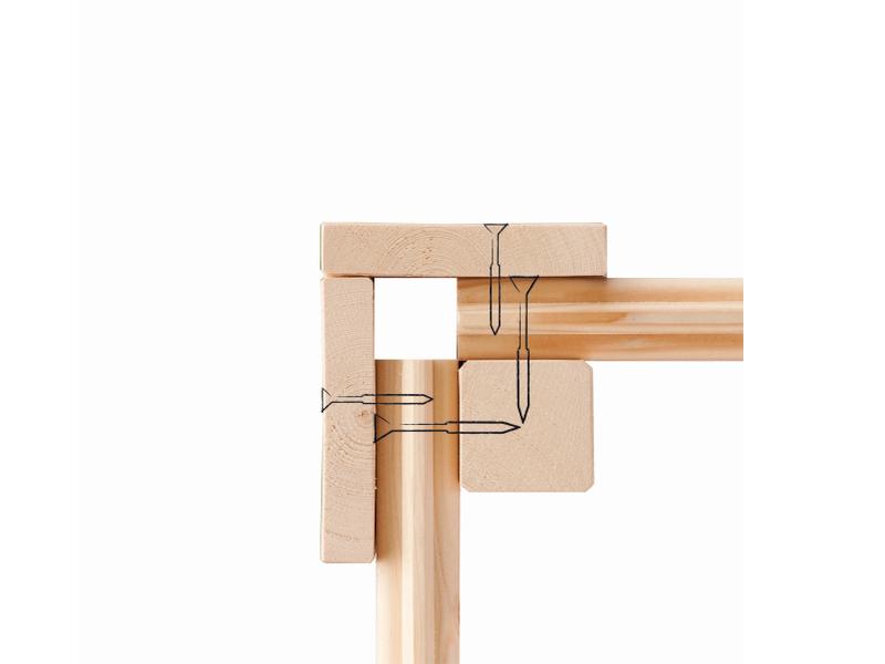 Karibu Gartenhaus Kandern 3 mit Anbaudach 2,35 m, terragrau