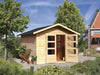 Karibu Gartenhaus Ravenna 3 natur, inkl. Fußboden und Schindeln