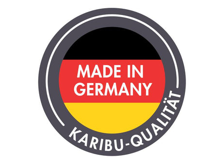 Karibu Gartenhaus Retola 6 mit Anbaudach 2,80 Meter, terragrau