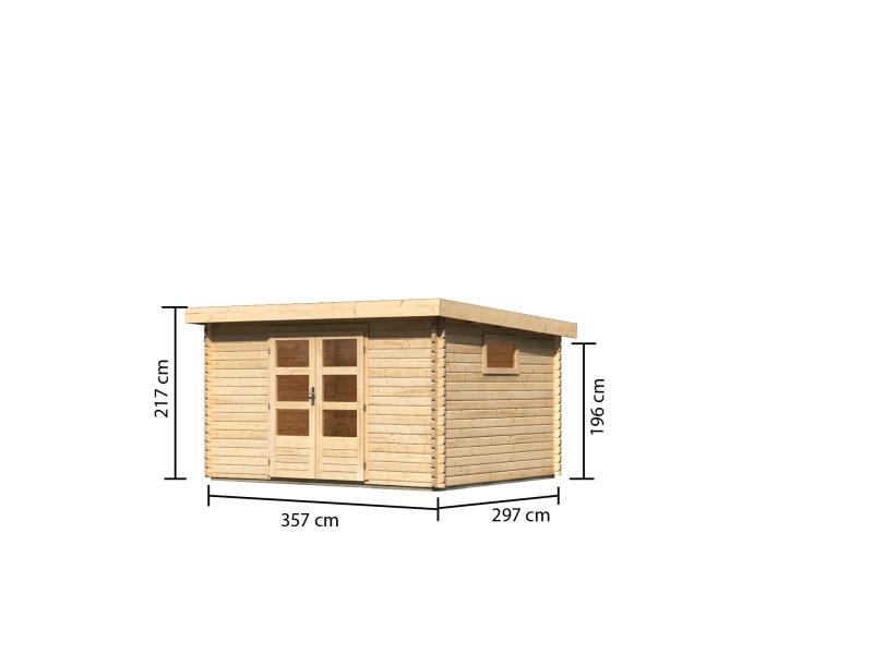 Karibu Gartenhaus Trittau 4 natur
