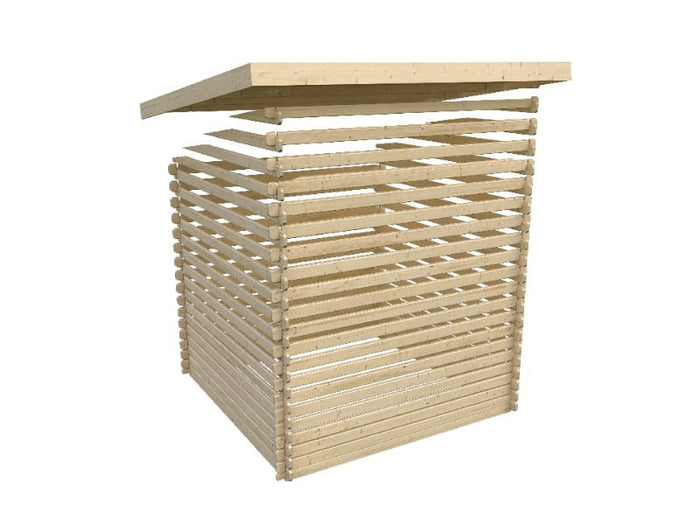 Karibu Gartenhaus Trittau 5 inkl. Anbaudach 3,3 m inkl. Rückwand