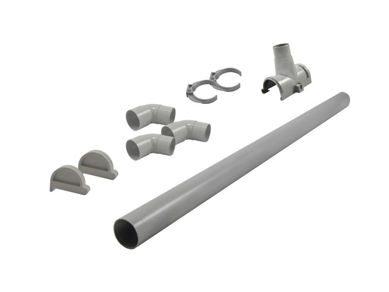 Karibu graue PVC-Dachrinne für Flachdach bis 525 cm Set O
