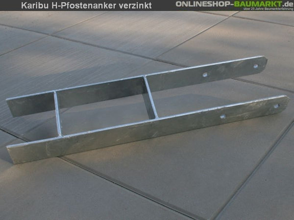 Karibu H-Pfostenanker 9 x 9 x 60 cm 2 St.
