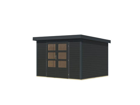 Karibu Hybrid Gartenhaus Jupiter 5 C anthrazit/anthrazit