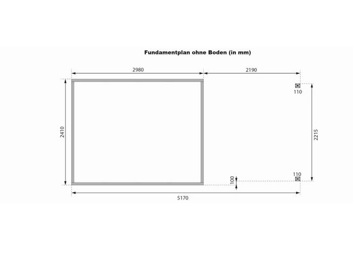 Karibu Hybrid Gartenhaus Jupiter 5 D wassergrau/graualuminium, inkl. 2,35 m Anbaudach