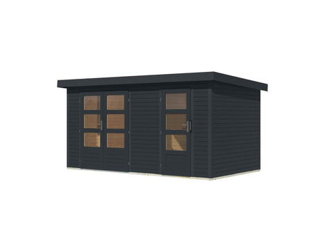 Karibu Hybrid Gartenhaus Merkur 1 C anthrazit/anthrazit