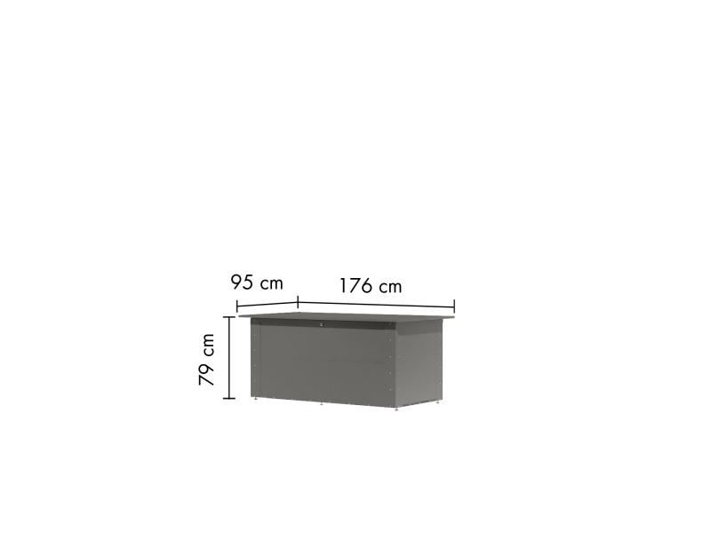 Karibu Metallbox Himalia 2, graualuminium
