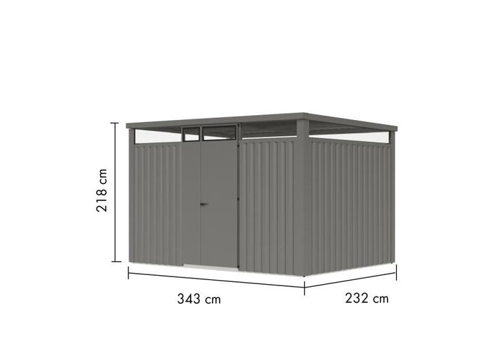 Karibu Metallgerätehaus Osten 3, graualuminium