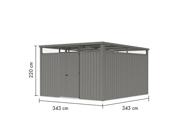 Karibu Metallgerätehaus Osten 3,5 graualuminium