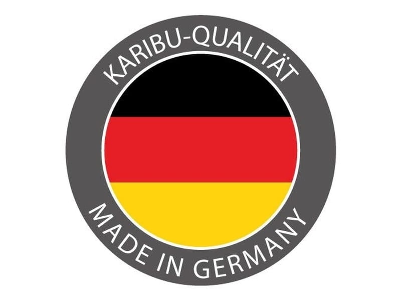 Karibu Multifunktions-Sauna Asta mit Dachkranz, 9 kW Ofen und Infrarotstrahler