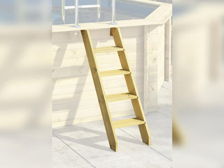 Karibu Pool Modell 2 Variante C, mit Terrasse im Set inkl. Filteranlage und Skimmer