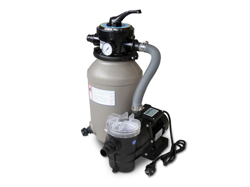 Karibu Pool Modell 2 Variante D, mit Terrasse im Set inkl. Filteranlage und Skimmer