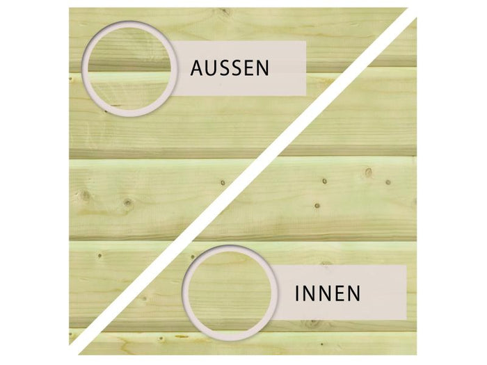 Karibu Rechteck Pool Größe 2 im Set inkl. Filterpaket, Terrasse 3,5 m und Seitenterrasse