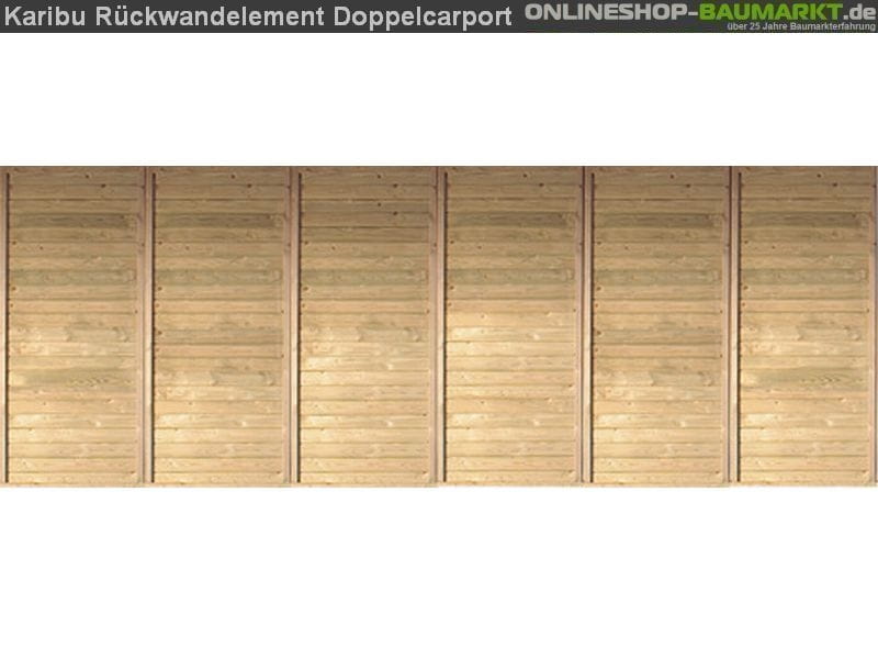 Karibu Rückwand für Doppelcarport kdi