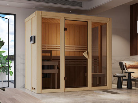 Karibu Sauna Irava 2 inkl. 3,6 kW Ofen integr. Steuerung