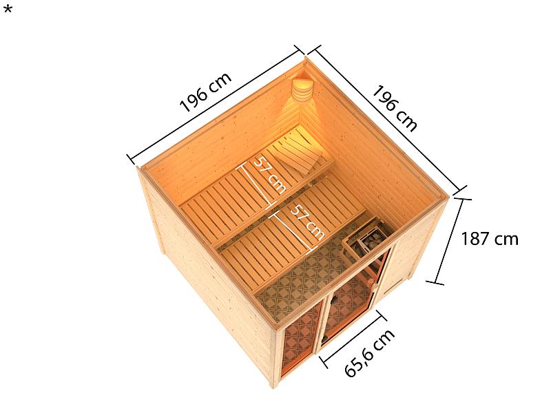 Karibu Sauna Jutta 38 mm