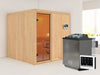 Karibu Sauna Oulu 68 mm inkl. 9 kW Bioofen externe Steuerung