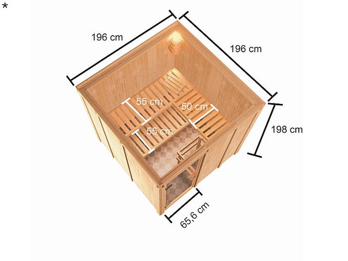 Karibu Sauna Oulu 68 mm