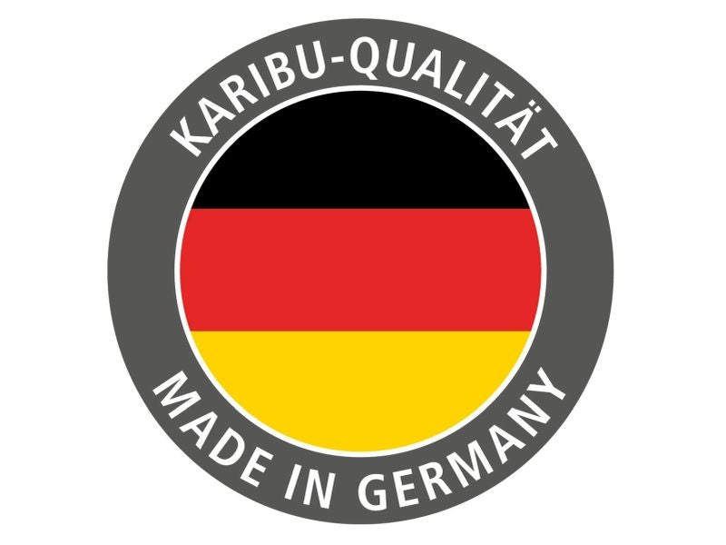 Karibu Sauna Sahib 1 inkl. 9 kW Ofen mit ext. Steuerung, mit Klarglas-Ganzglastür -ohne Dachkranz-