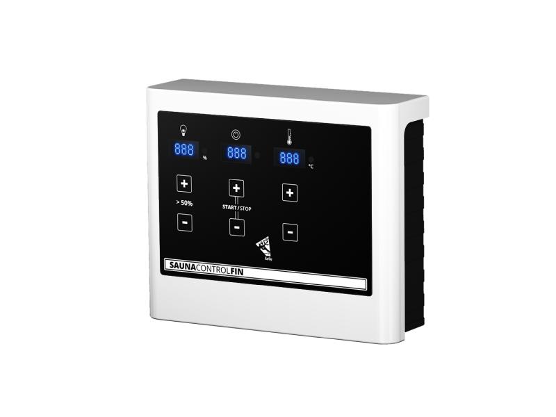 Karibu Sauna Siirin inkl. 9 kW Ofen ext. Steuerung mit moderner Saunatür -mit Dachkranz-