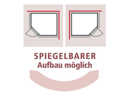 Karibu Sauna Sodin ohne Ofen in lichtgrau, ohne Dachkranz, mit Klarglas Ganzglastür