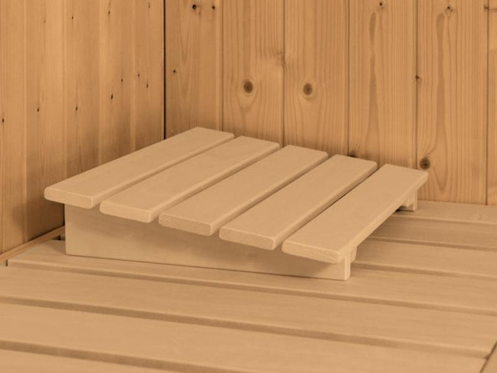 Karibu Sauna Taurin inkl. 9 kW Ofen integrierte Steuerung, mit Energiespartür -ohne Dachkranz-