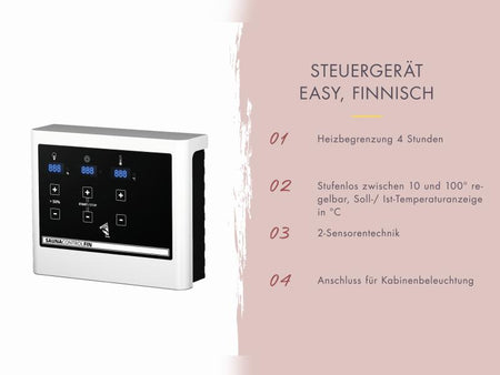 Karibu Saunahaus Angkor 2, 38 mm naturbelassen -inkl. 9 kW Ofen ext. Steuerung-