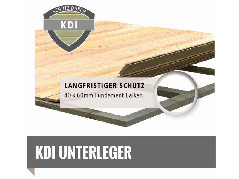 Karibu Saunahaus Bosse 1 mit Vorraum inkl. 9 kW Ofen ext. Steuerung, mit klassischer Tür