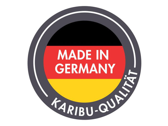 Karibu Saunahaus Hytti 3  38 mm terragrau - ohne Ofen - inkl. Energiespartür und Fußboden