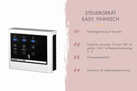 Karibu Saunahaus Hytti 6, inkl. 9 kW Ofen ext. Steuerung - mit Iso-Tür naturbelassen, 38 mm